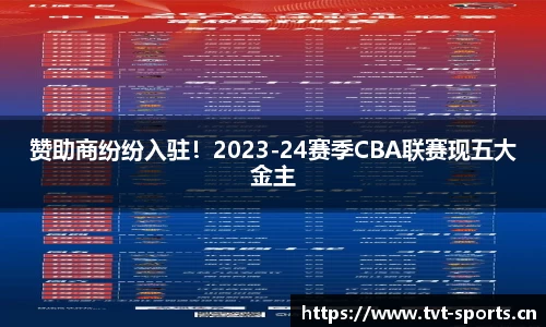 赞助商纷纷入驻！2023-24赛季CBA联赛现五大金主